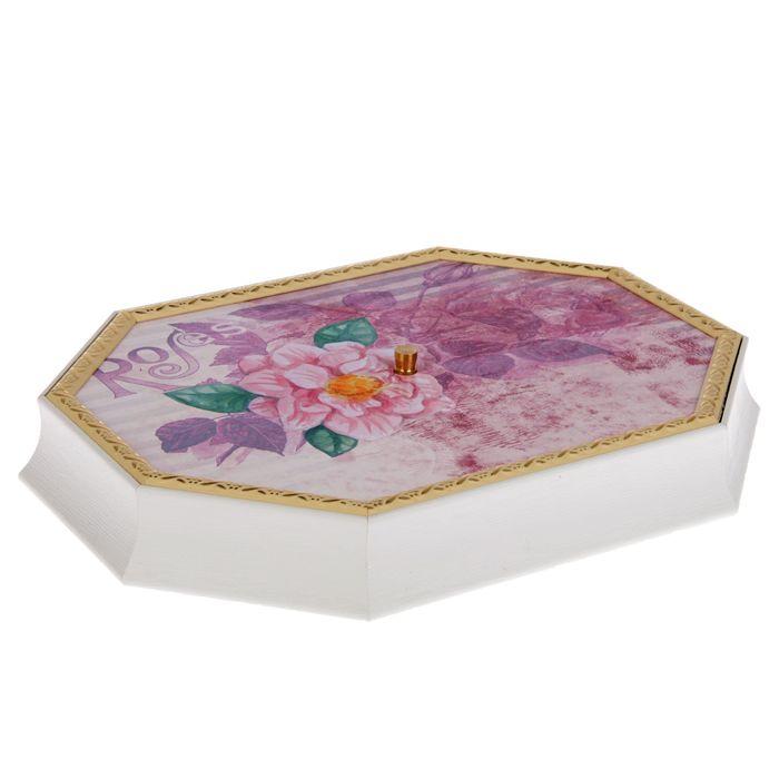 Шкатулка "Цветы" 23,5х23,5х5 см