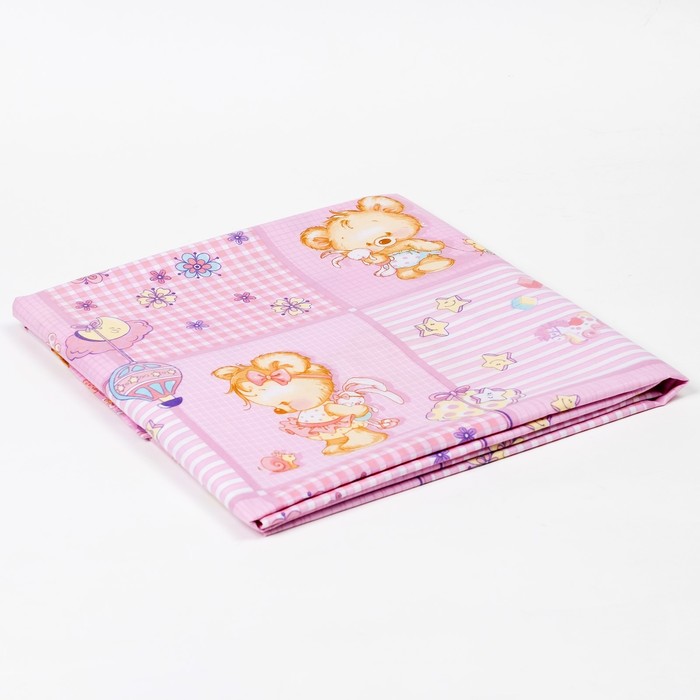 Пододеяльник детский, размер 100*118 см, принт розовый микс 08.11