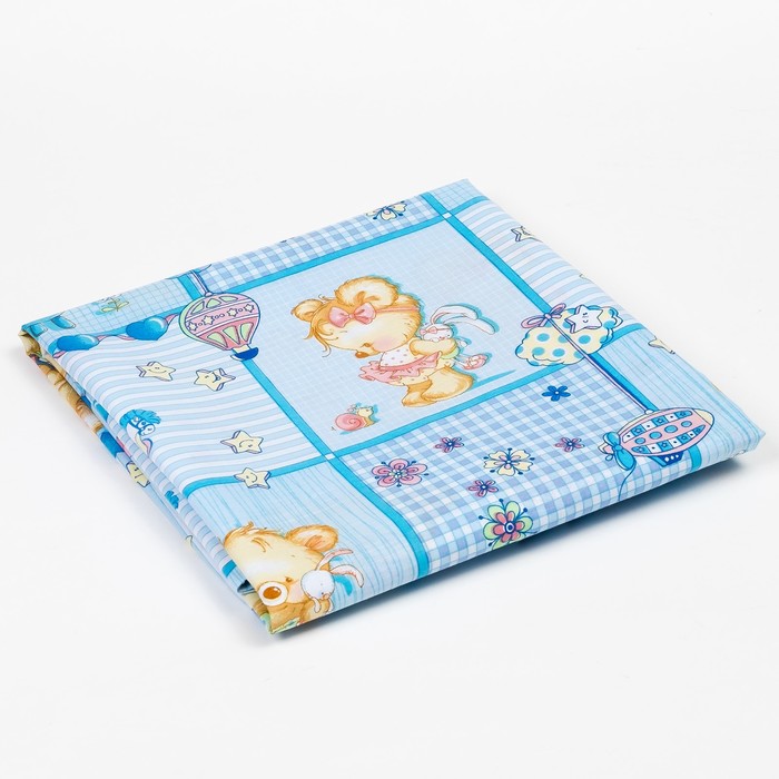 Пододеяльник детский, размер 85*115 см, принт голубой микс 08.12