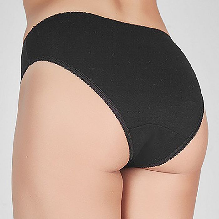 Трусы женские слипы миди Т-02 цвет черный, р-р 44