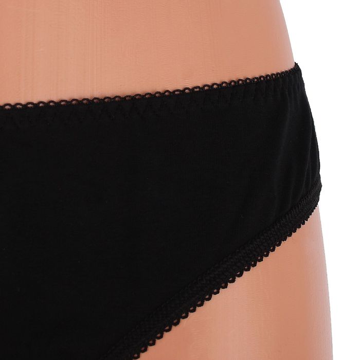 Трусы женские слипы миди Т-02 цвет черный, р-р 48