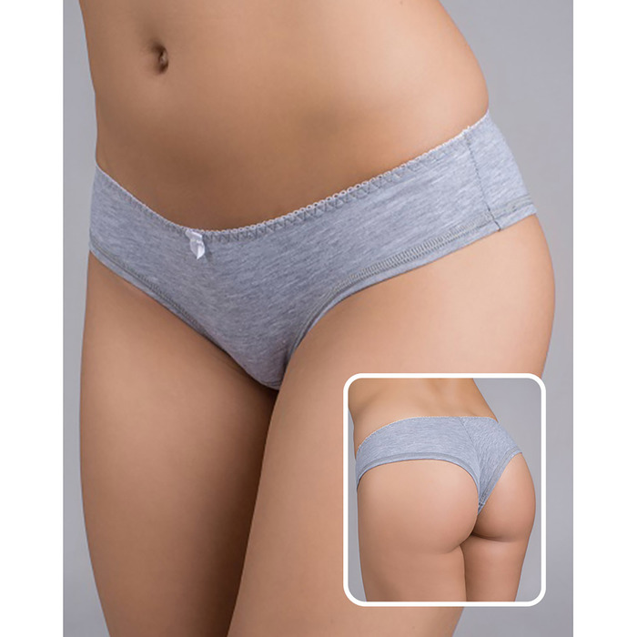 Трусы женские танго Т-09 цвет серый меланж, р-р 44