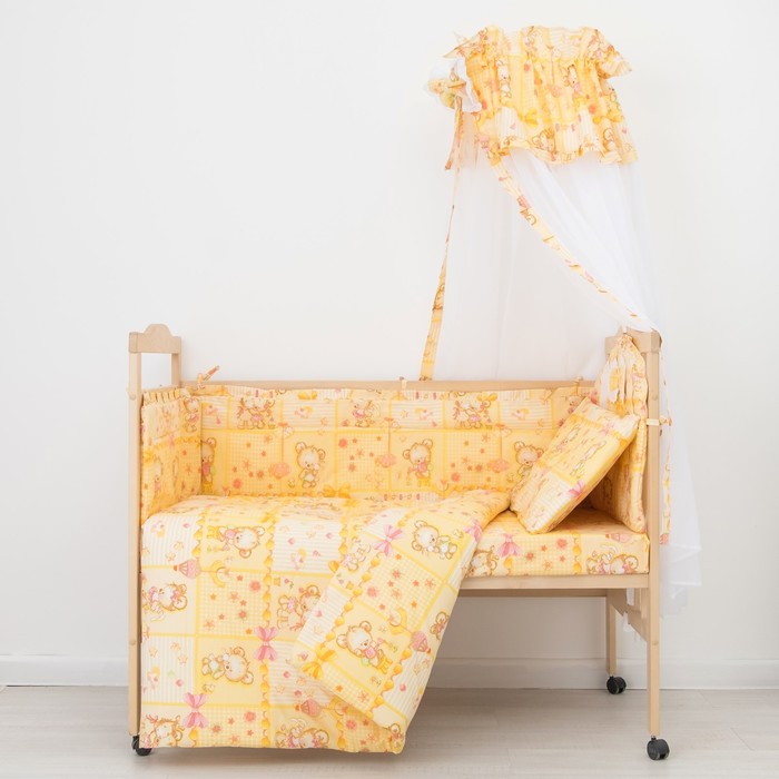 Комплект в кроватку (7 предметов), цвет бежевый микс 200