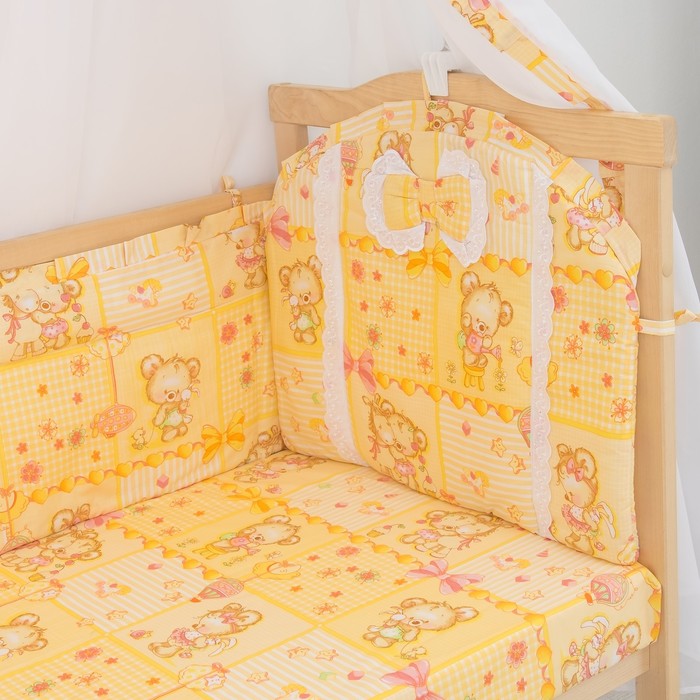 Комплект в кроватку (7 предметов), цвет бежевый микс 200