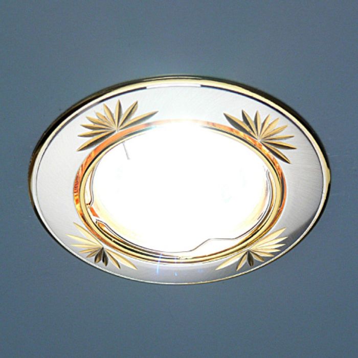 Светильник Elektrostandard MR16 GU5.3 104A CF сатин серебро/золото