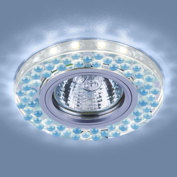 Светильник Elektrostandard MR16 GU5.3 2194 зеркальный/голубой, LED подсветка