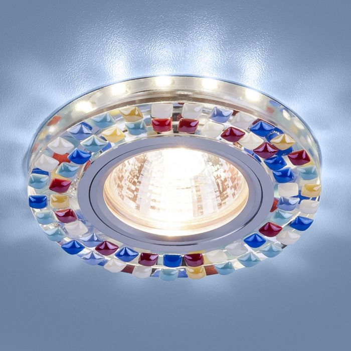 Светильник Elektrostandard MR16 GU5.3 2195 зеркальный/мульти, LED подсветка