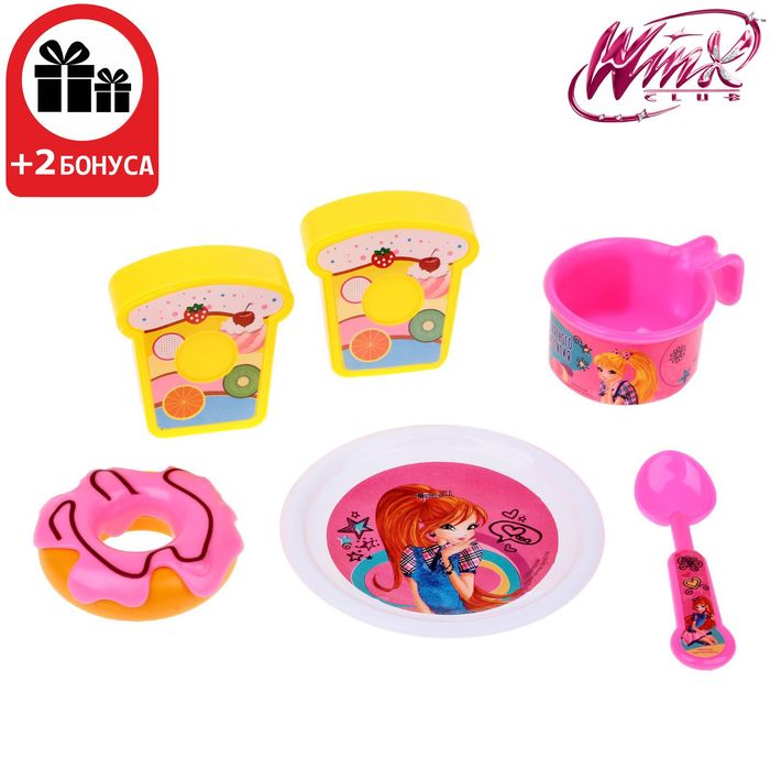 Набор игровой "Чаепитие-3" (6 предметов, с книгой рецептов), феи ВИНКС