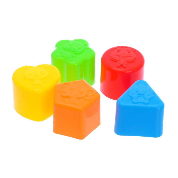 Каталка на палке логическая «Зайка» с сортером, длина ручки 52 см, цвета МИКС