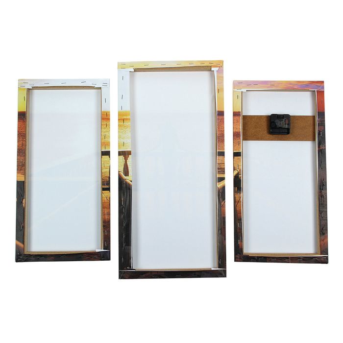 Часы настенные модульные «Девушка встречает закат», 60 × 80 см