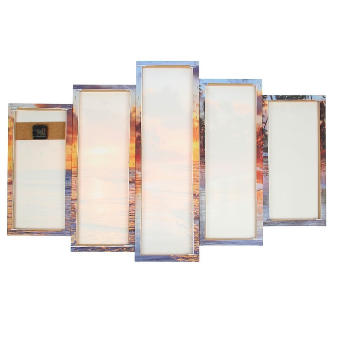 Часы настенные модульные «Закат на пляже», 80 × 140 см