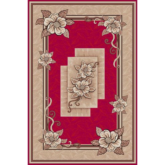 Ковер Фортуна, размер 200х300 см, цвет красный, войлок 195 г/м2