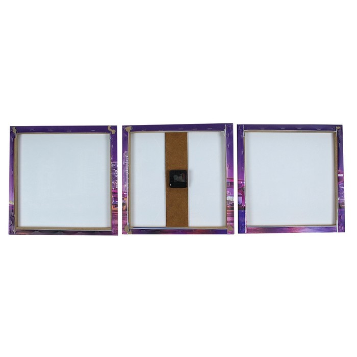 Часы настенные модульные «Лиловый мост», 35 × 110 см