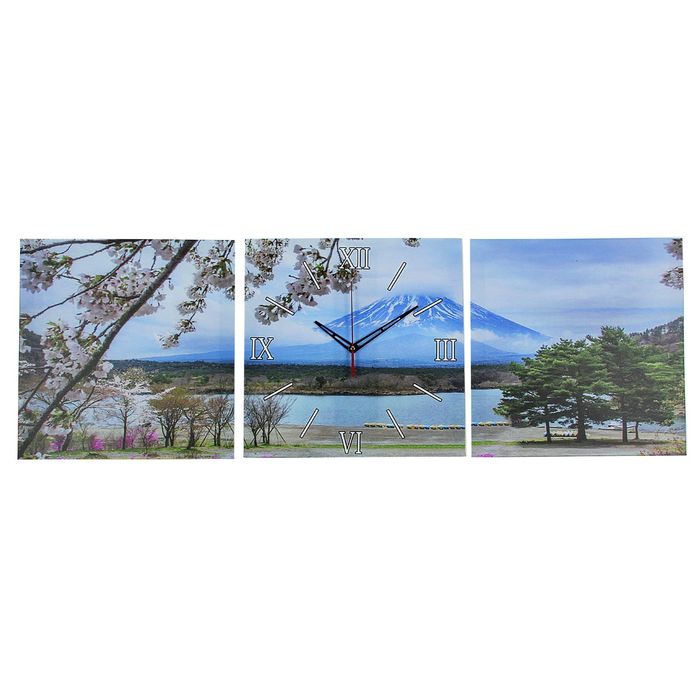 Часы настенные модульные «Фудзияма», 35 × 110 см