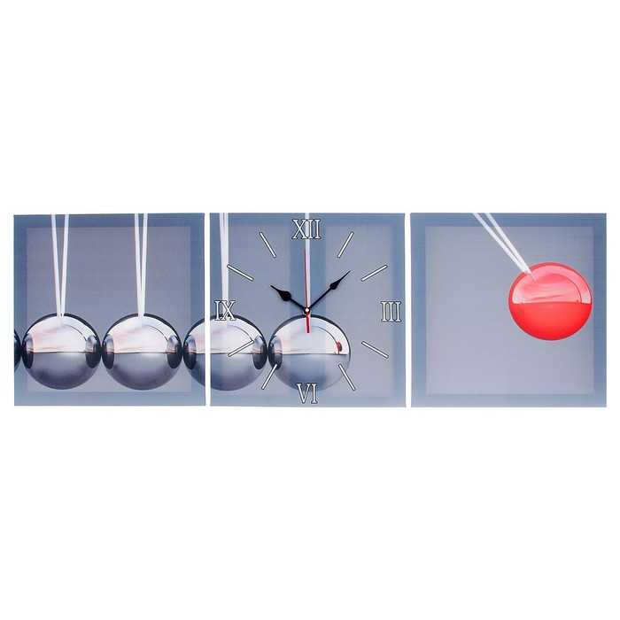 Часы настенные модульные «Шарики», 35 × 110 см