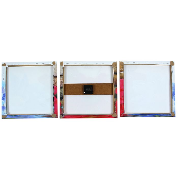 Часы настенные модульные «Разноцветные ромашки», 35 × 110 см