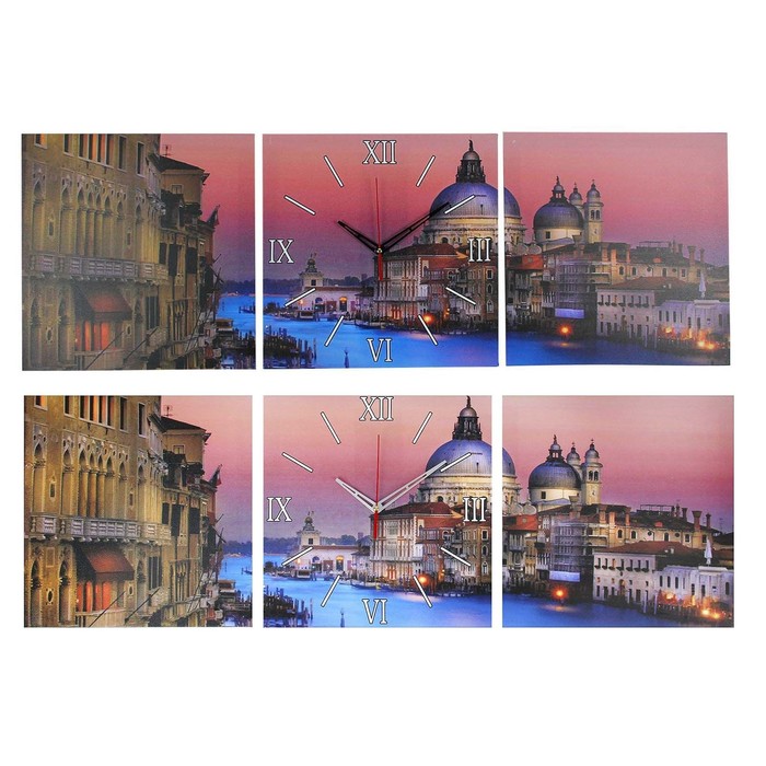 Часы настенные модульные «Венеция», 35 × 110 см