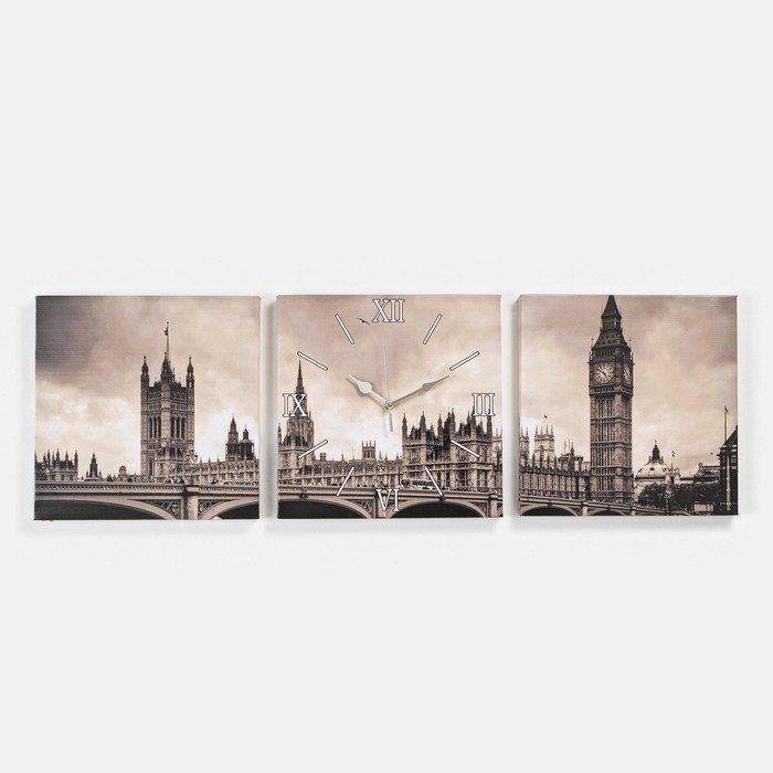 Часы настенные модульные «Биг-Бен», 35 × 110 см