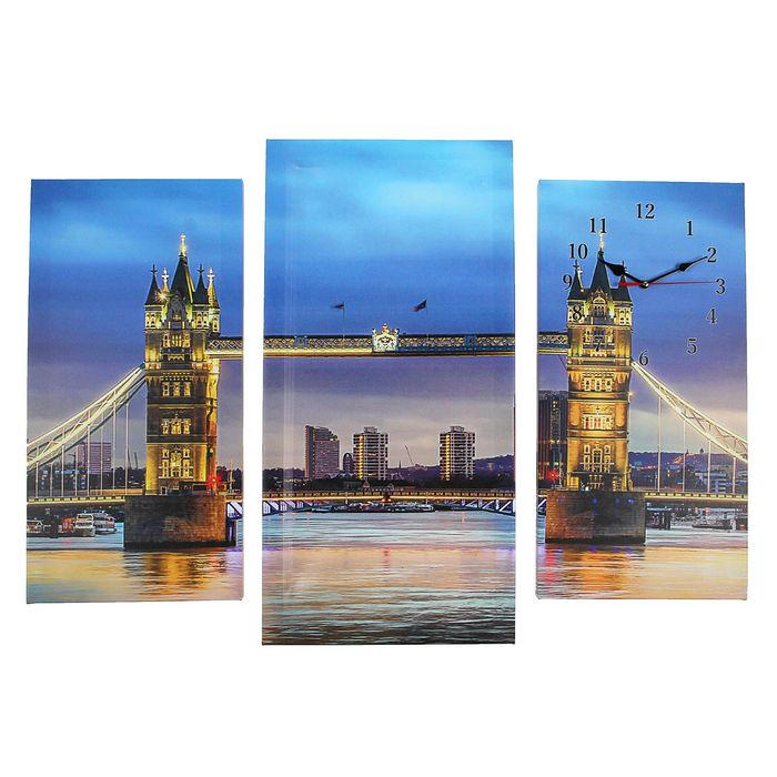 Часы настенные модульные «Тауэрский мост», 60 × 80 см