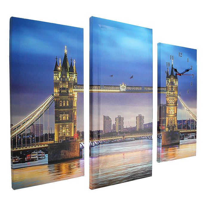 Часы настенные модульные «Тауэрский мост», 60 × 80 см
