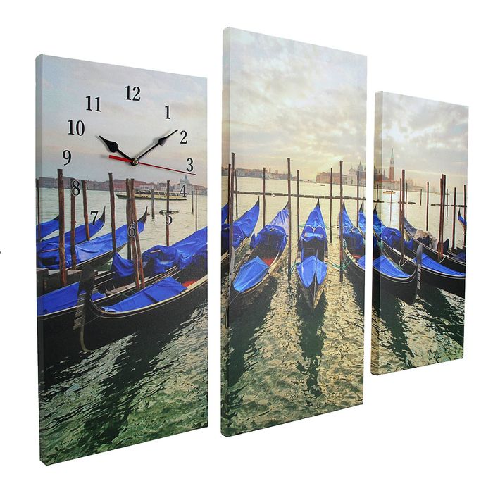 Часы настенные модульные «Лодочная станция», 60 × 80 см