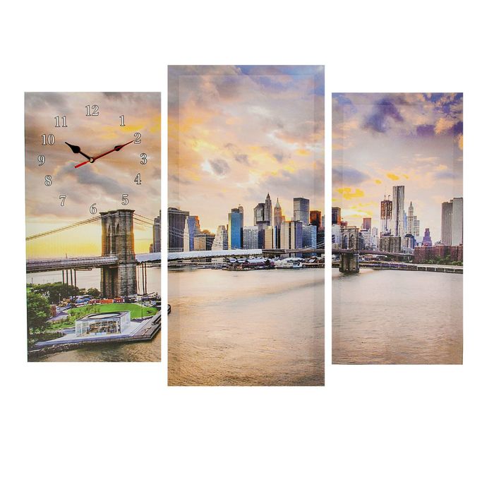 Часы настенные модульные «Мост», 60 × 80 см