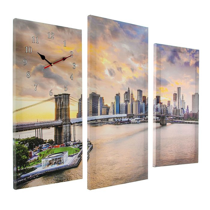 Часы настенные модульные «Мост», 60 × 80 см