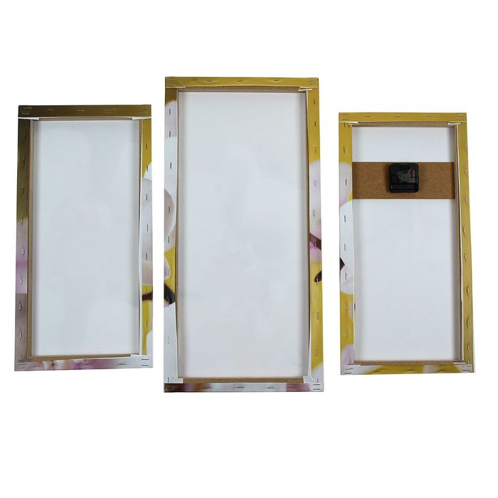 Часы настенные модульные «Белые цветки орхидеи», 60 × 80 см