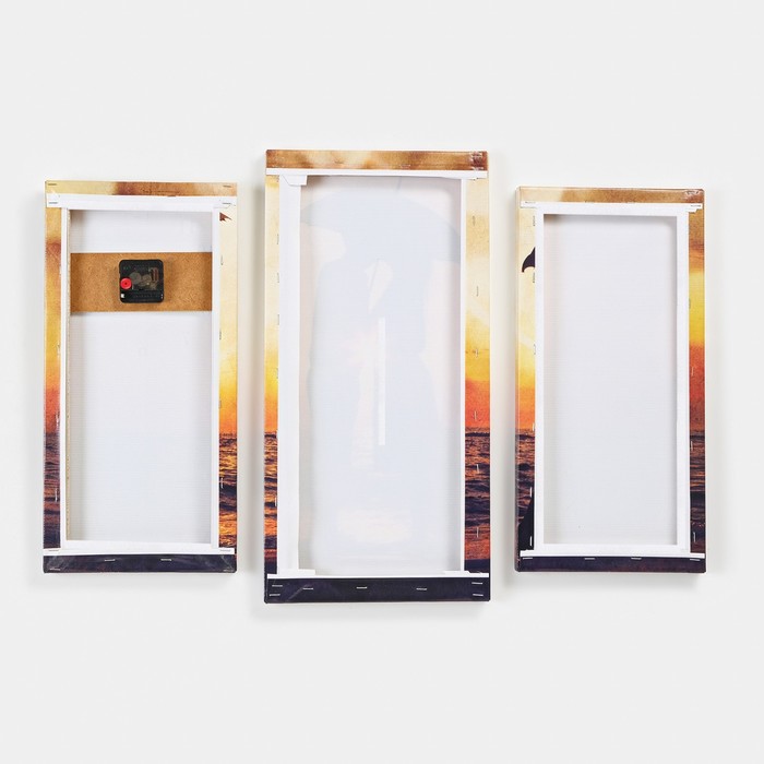 Часы настенные модульные «Влюблённая пара на берегу», 60 × 80 см