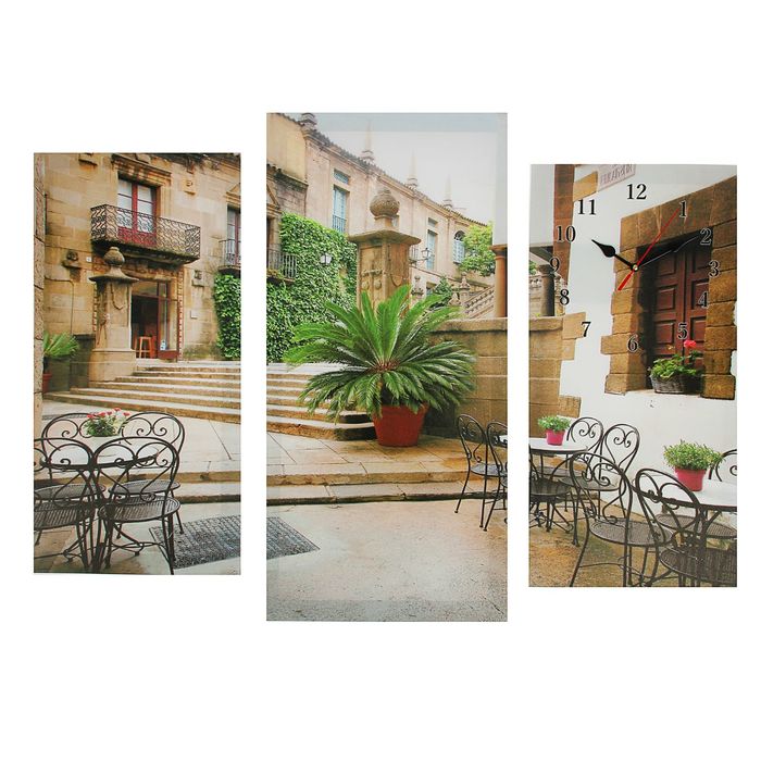 Часы настенные модульные «Переулок», 60 × 80 см
