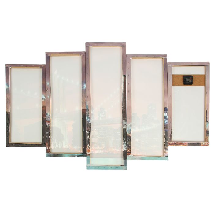 Часы настенные модульные «Огни ночи на Манхэттене», 80 × 140 см