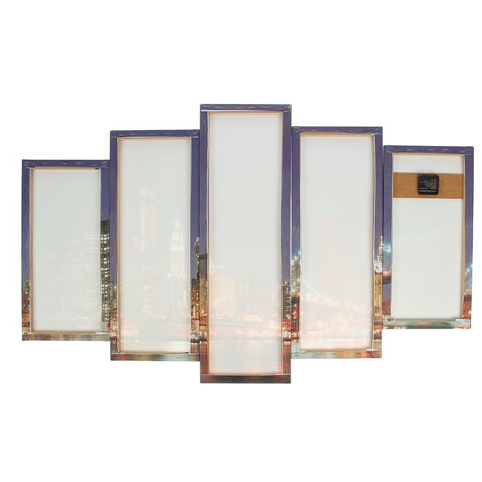 Часы настенные модульные «Огни ночного города», 80 × 140 см