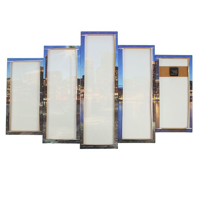 Часы настенные модульные «Вечерний город», 80 × 140 см