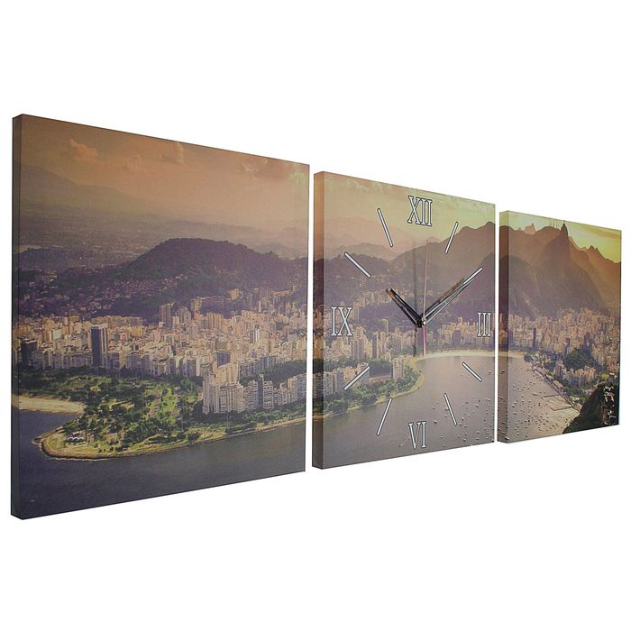 Часы настенные модульные «Рио-де-Жанейро», 35 х110 см