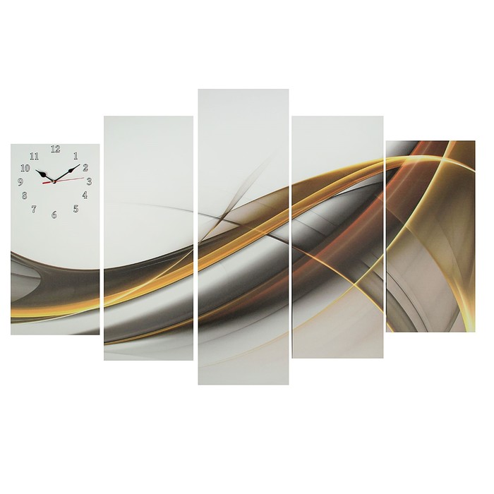 Часы настенные, модульные, серия: Интерьер, Абстракция, 80х140 см