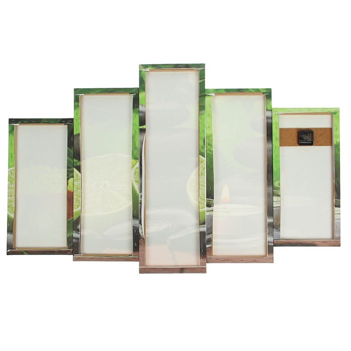 Часы настенные модульные «Лайм, свечи и камень», 80 × 140 см