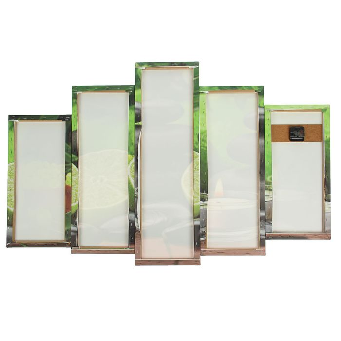 Часы настенные модульные «Лайм, свечи и камень», 80 × 140 см