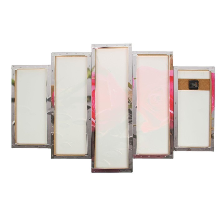 Часы настенные модульные «Розовая роза», 80 × 140 см