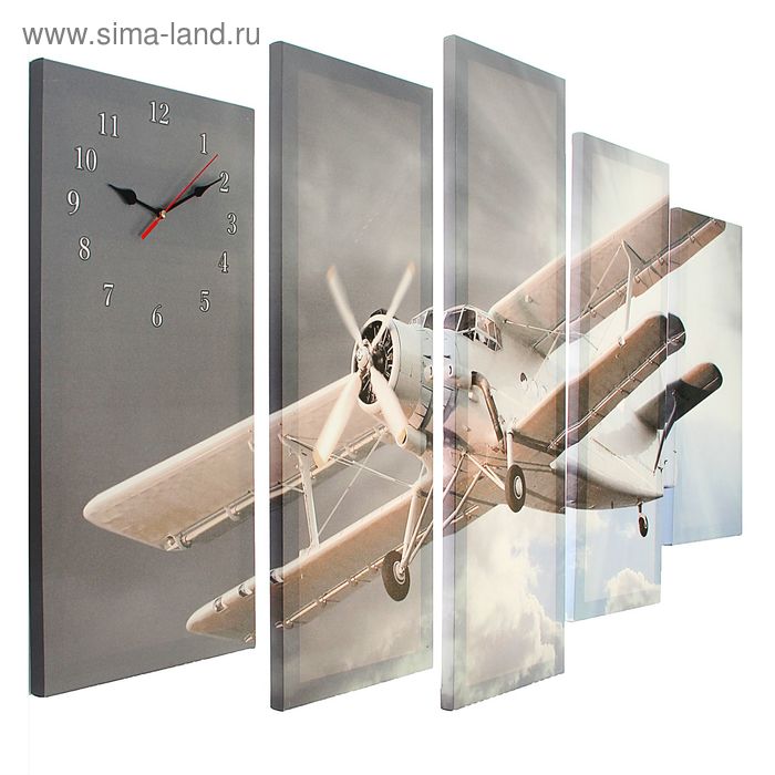 

Часы настенные, модульные, серия: Транспорт, "Ан-2", 80х140 см