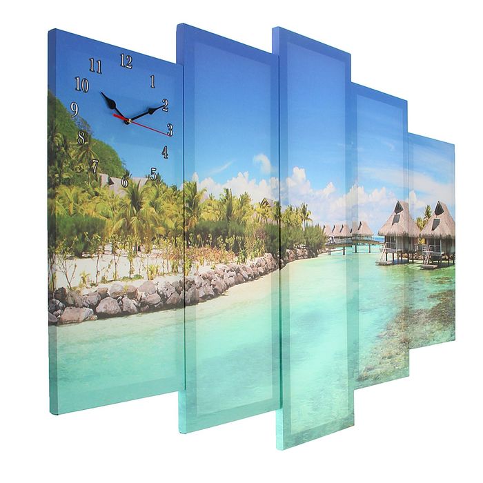 Часы настенные модульные «Тропический рай», 80 × 140 см