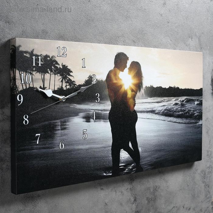 фото Часы-картина настенные, серия: люди, "влюбленная пара", 40 х 76 см сюжет