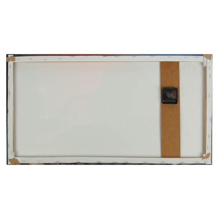 Часы настенные на холсте "Мост в тумане", 40х76 см микс