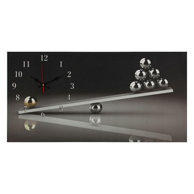 Часы настенные, на холсте, серия: Интерьер, "Весы", 40х76  см, микс