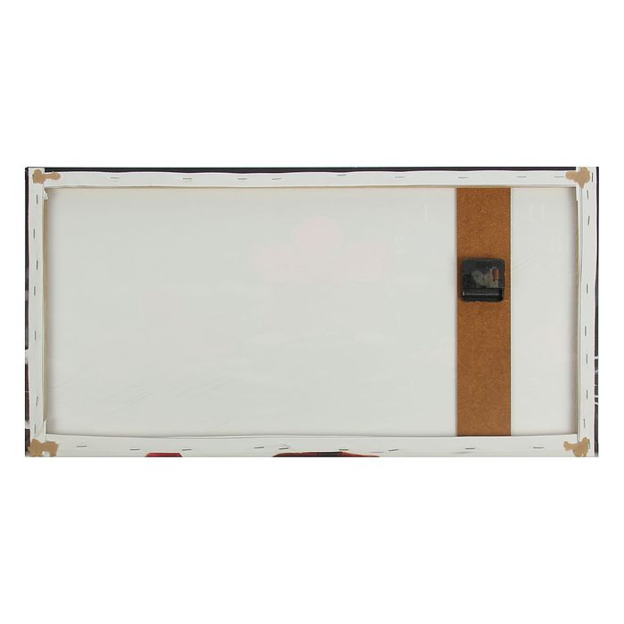 Часы настенные на холсте "Красные орхидеи", 40х76 см микс