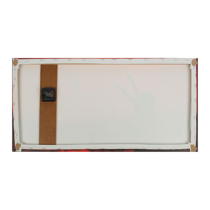 Часы настенные на холсте "Девушка на закате", 40х76 см микс