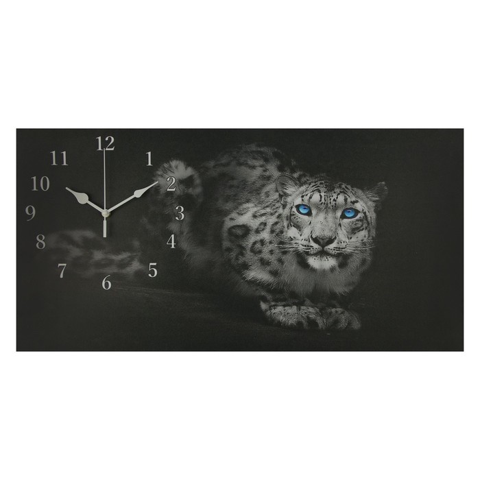 цена Часы-картина настенные, серия: Животный мир, Леопард, 40 х 76 см
