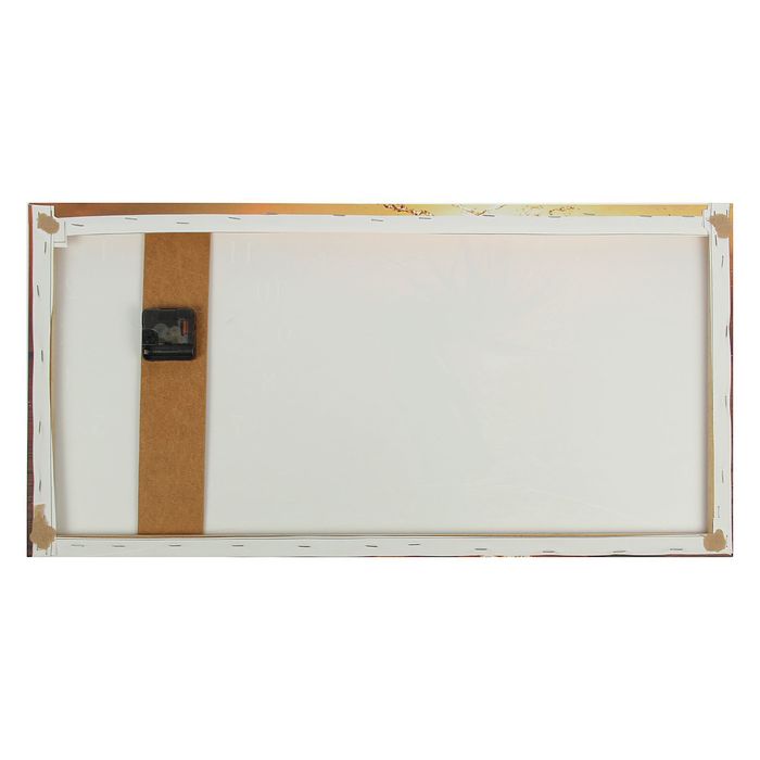 Часы настенные на холсте "Девушка на закате", 40х76 см микс