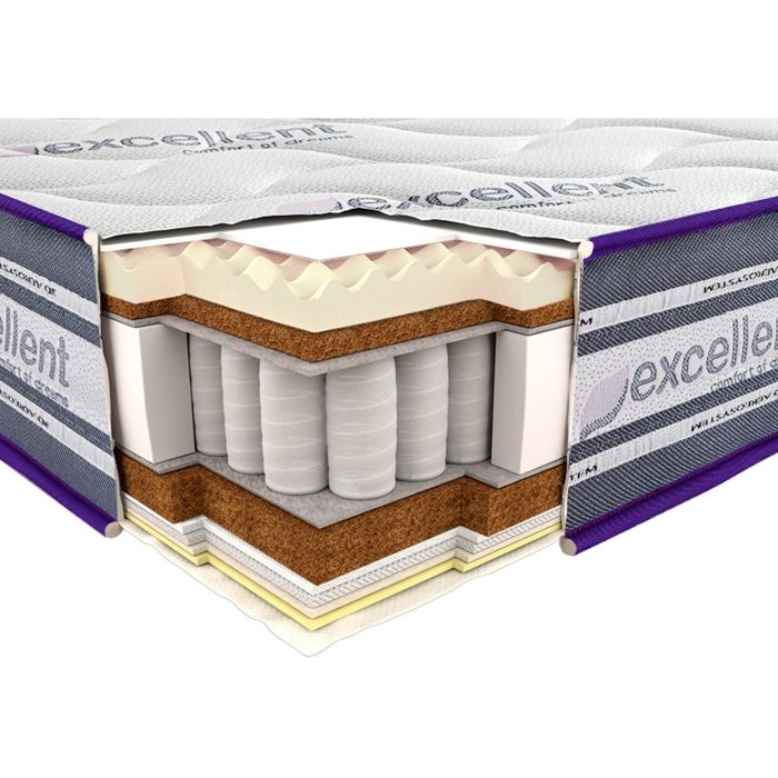 Матрас 3D Кинг Латекс кокос, размер 120х190х23 см, трикотаж