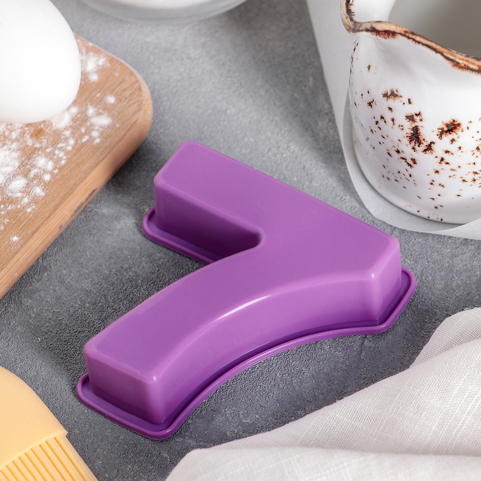 Форма для выпечки "Малая цифра семь" 9,5х8,8х2,5 см, цвета МИКС