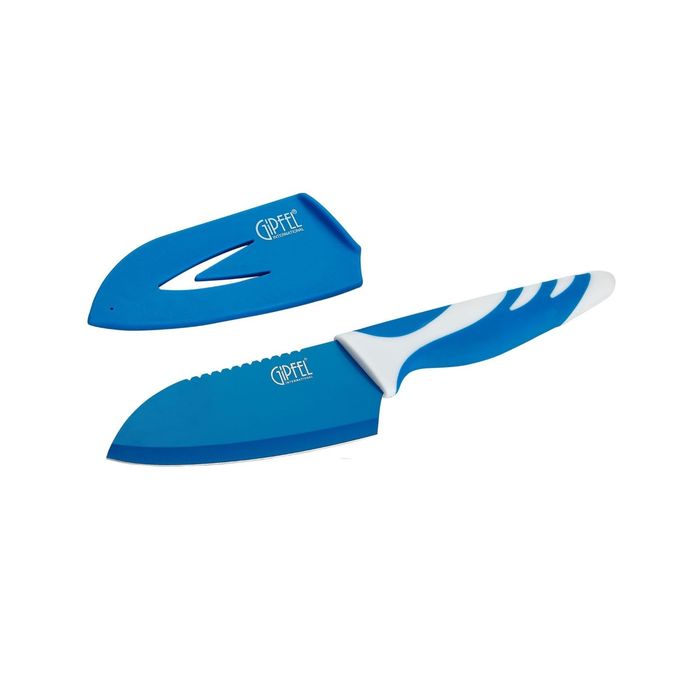 Нож Сантоку Rainbow 11 см, синяя ручка